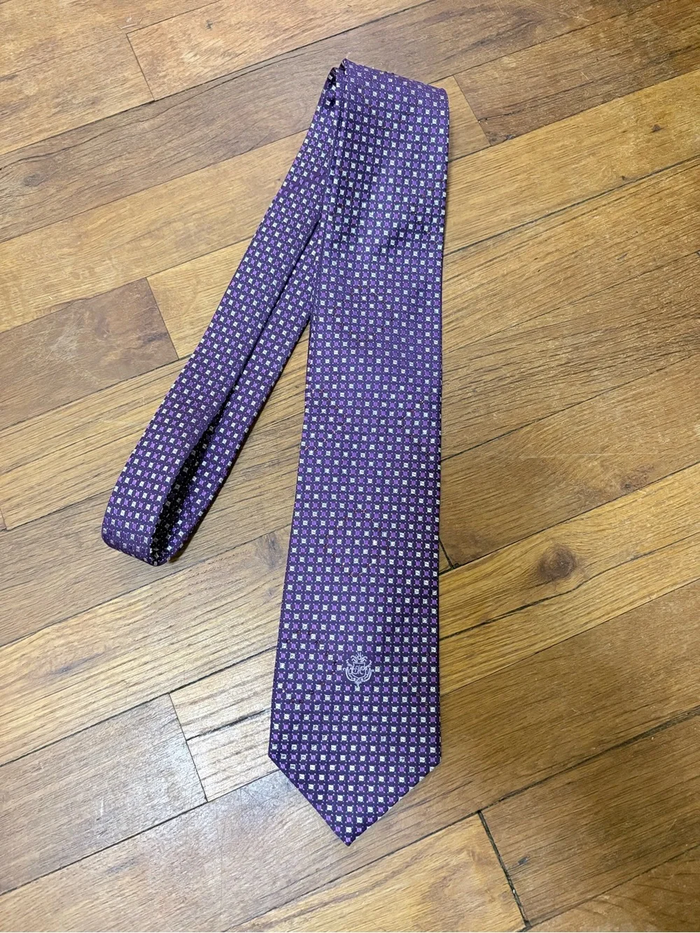 Classic Purple Geo-Pattern Men's Tie